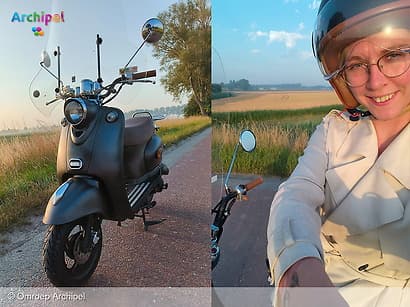 Nieuwe scooter voor Gerdien na brandstichting