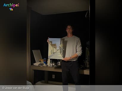 Jesse schilderde het mooiste straatje van Sommelsdijk