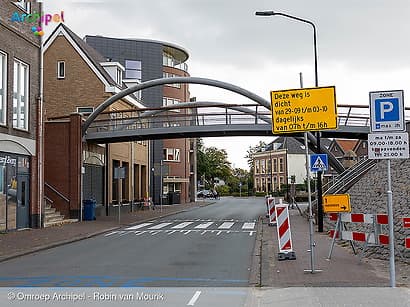 Wegafsluiting Langeweg in Middelharnis/Sommelsdijk