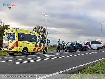 Ongeval met twee voertuigen op de N215