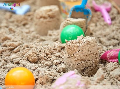 Asbest aangetroffen in speelzand