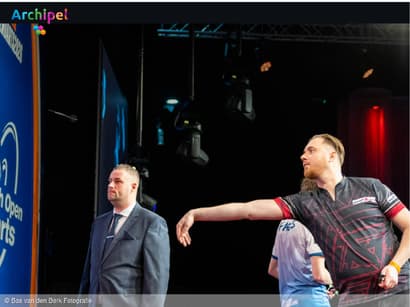 Groeneveld mist met 2 matchdarts de kans op titel in Dutch Open