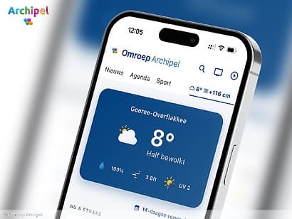 Omroep Archipel App uitgebreid met weer- en waterinformatie