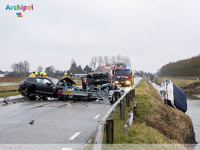 Ravage na frontale aanrijding