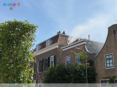 Brand op bovenverdieping monumentaal pand in Dirksland