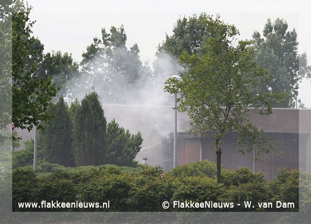 Brandweer voorkomt gebouwbrand