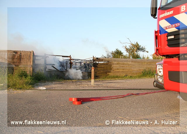 Volière uitgebrand in Herkingen