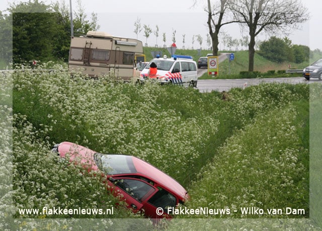 Auto in de sloot