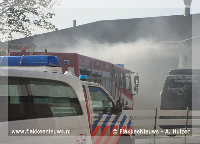 Brand bij reclamebedrijf in Middelharnis