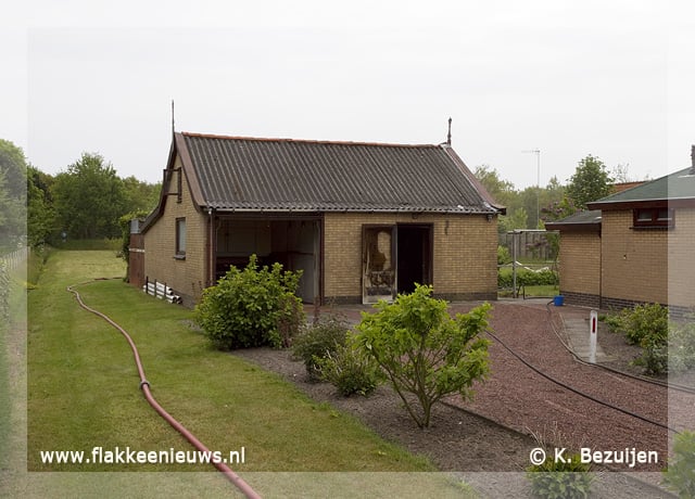 Brand in schuur bij Ouddorp