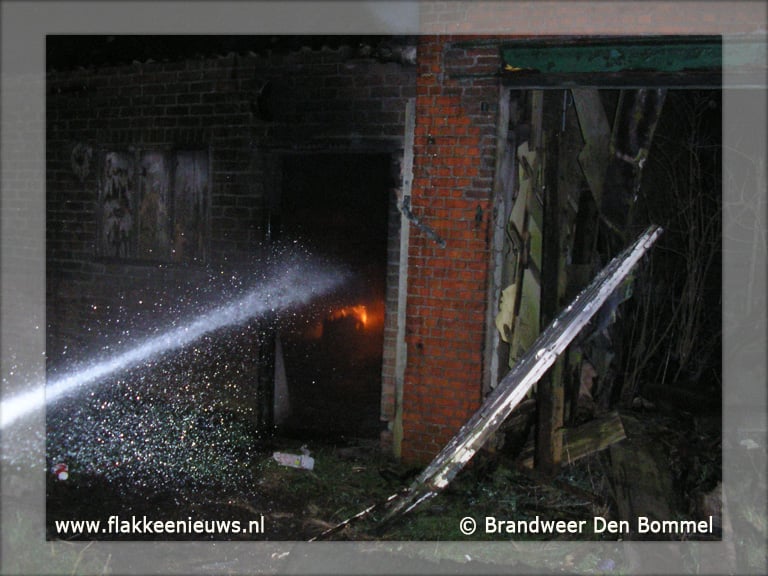 Brand in droogschuur
