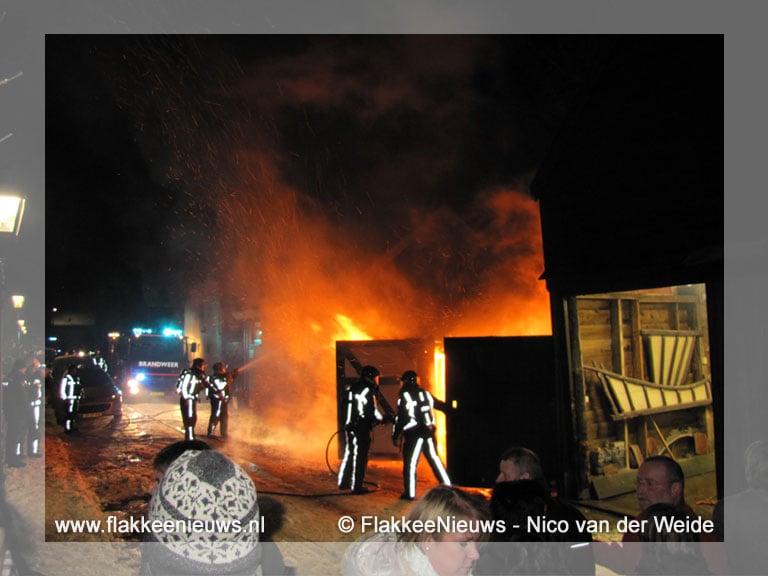 Brand in schuur