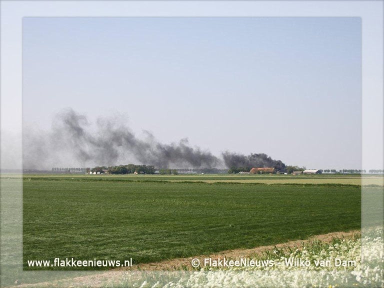 Brand bij boerderij in Melissant