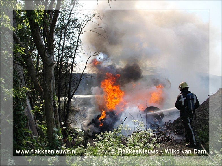 Brand bij boerderij in Melissant
