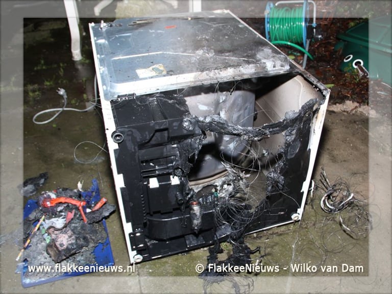 Brand in wasdroger