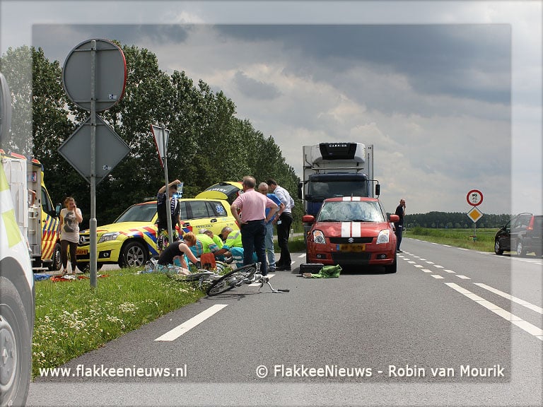 Fietser ernstig gewond na aanrijding
