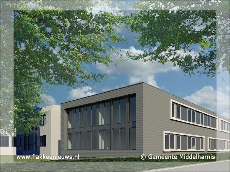 Eerste paal gemeentehuis Goeree-Overflakkee