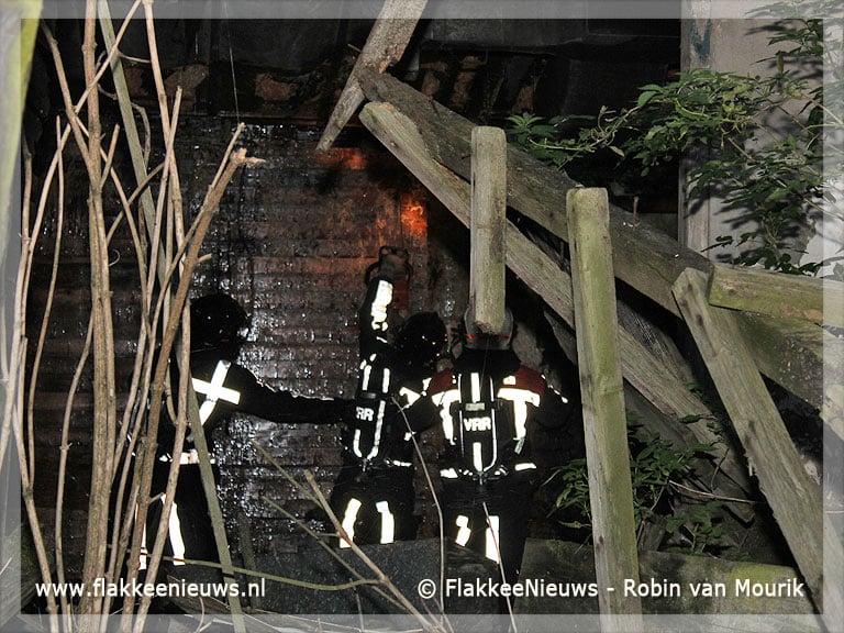 Brand in leegstaande schuur