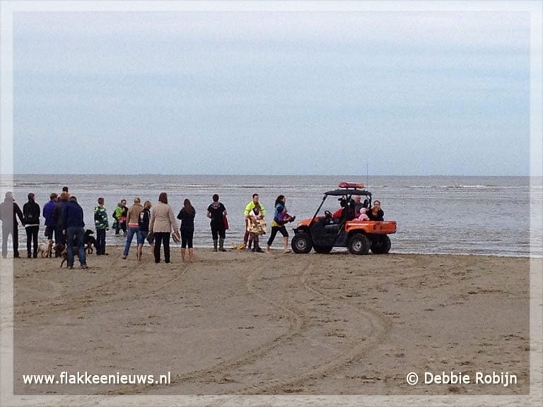 Gezin verrast door snel opkomend water