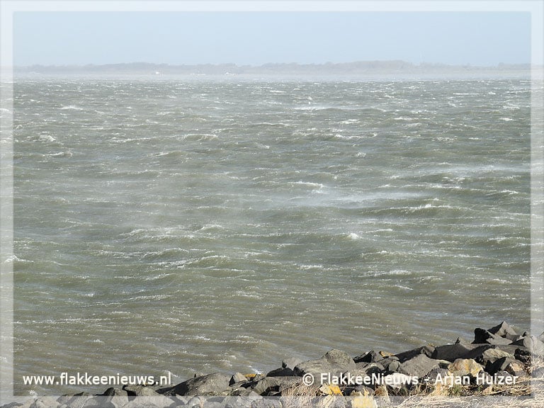 Storm raast over het eiland
