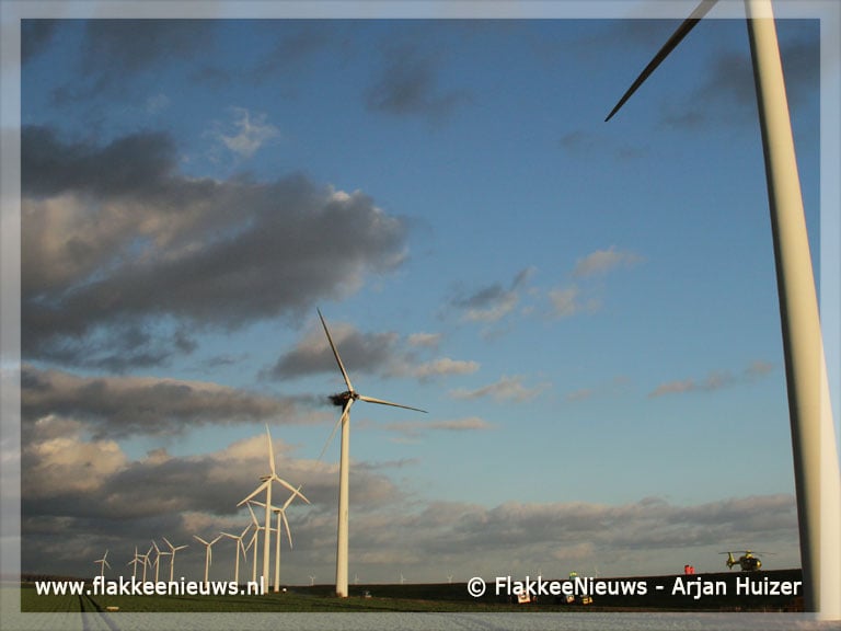 Slachtoffers bij brand in windturbine