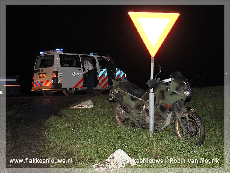 Eenzijdig ongeval met motor