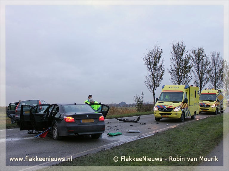 Ongeval met twee personenauto's