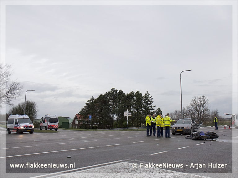 Motorrijder gewond bij aanrijding