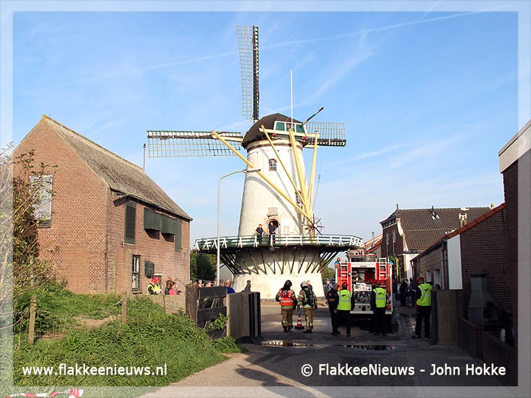 Molen in brand bij eilandelijke brandweerwedstrijd