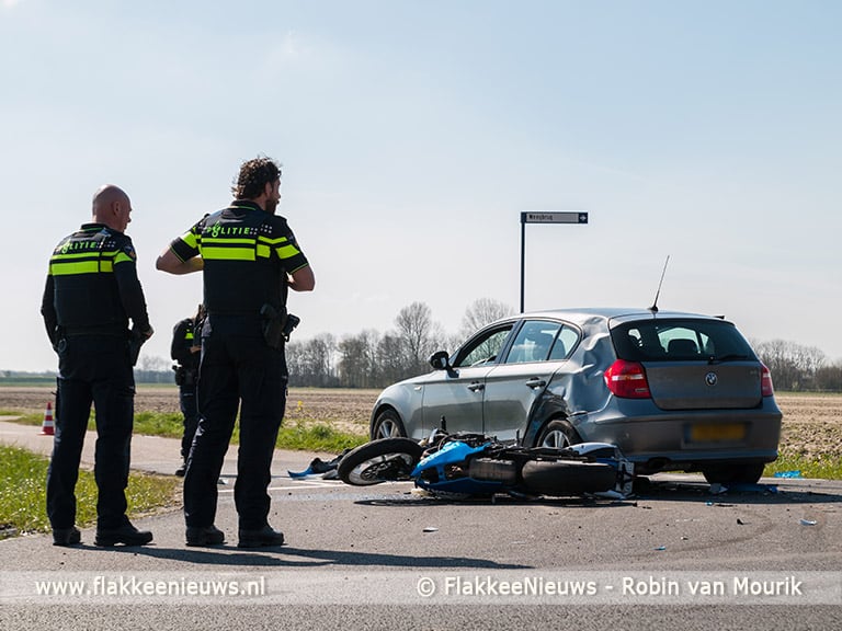 Motorrijder gewond bij ongeval nabij Stellendam
