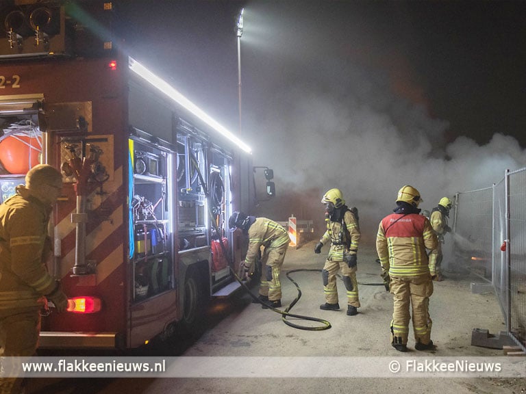 Bouwkeet afgebrand op industrieterrein Dirksland