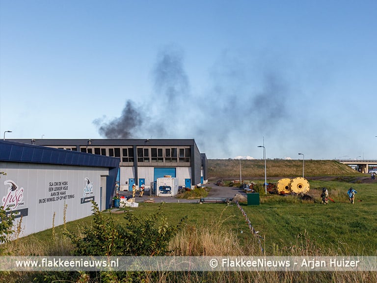 Brand in loods Buitenhaven Stellendam