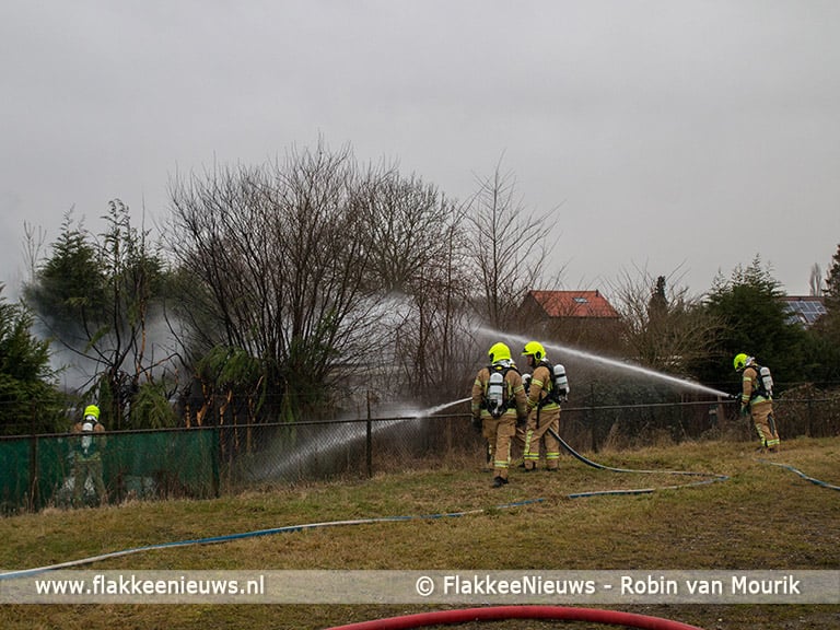 Schuur in brand op camping Oude-Tonge