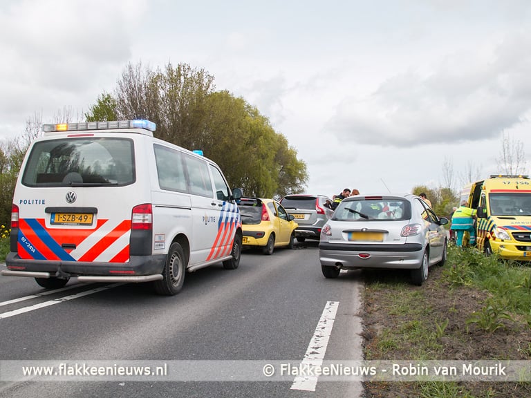 Eend veroorzaakt kettingbotsing