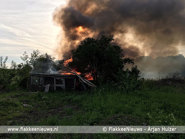 Asbest vrijgekomen bij schuurbrand Dirksland