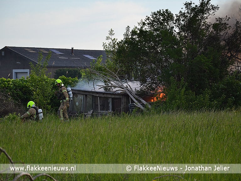Asbest vrijgekomen bij schuurbrand Dirksland