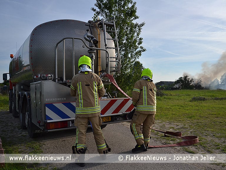 Asbest vrijgekomen bij schuurbrand Dirksland