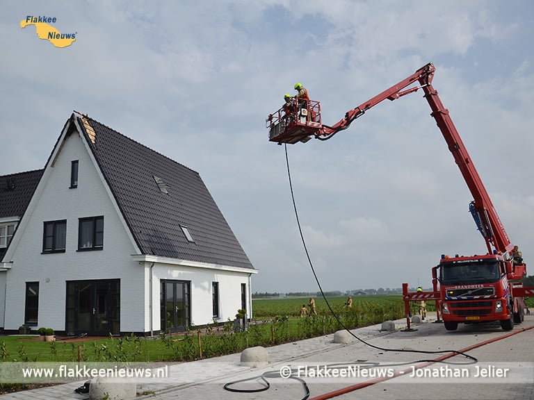 Blikseminslag bij woning in Dirksland