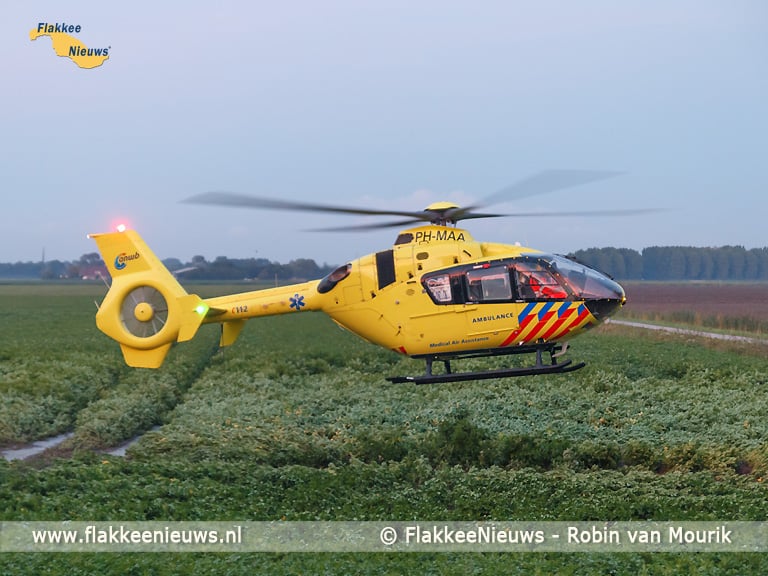 Onwel tijdens fietsen in de polder