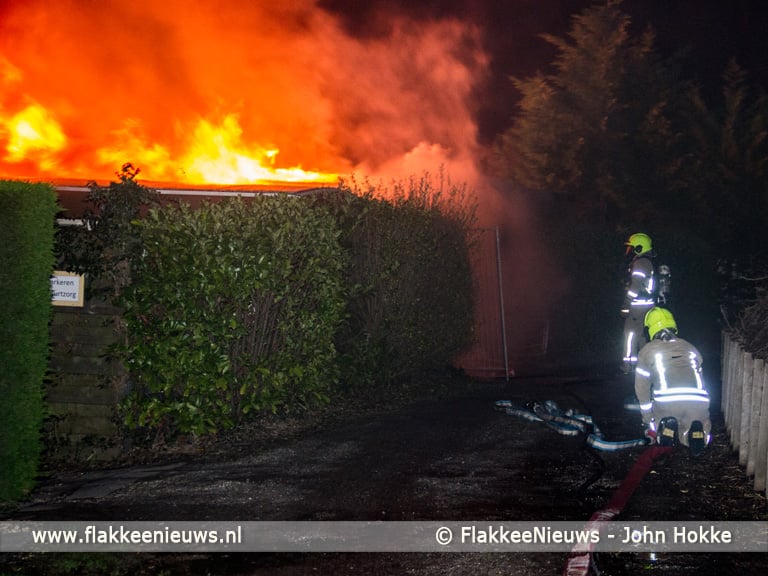 Chalet in brand bij Fort Prins Frederik