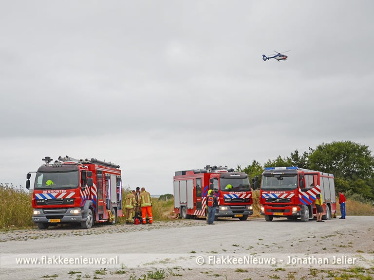 Brand op de Slikken van Flakkee
