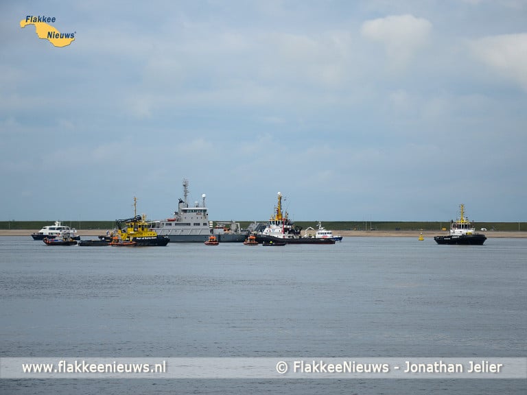 KNRM Stellendam in actie bij evacuatieoefening Maasvlakte