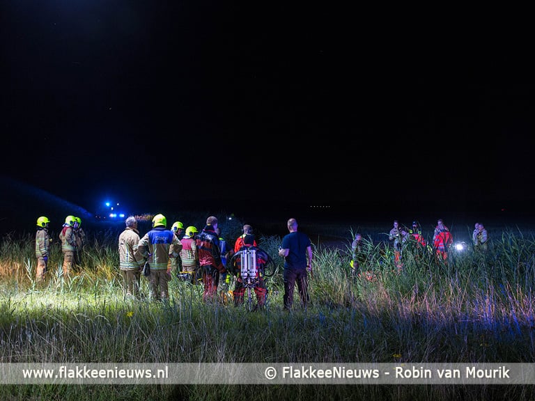 Auto naast de weg, een persoon gereanimeerd