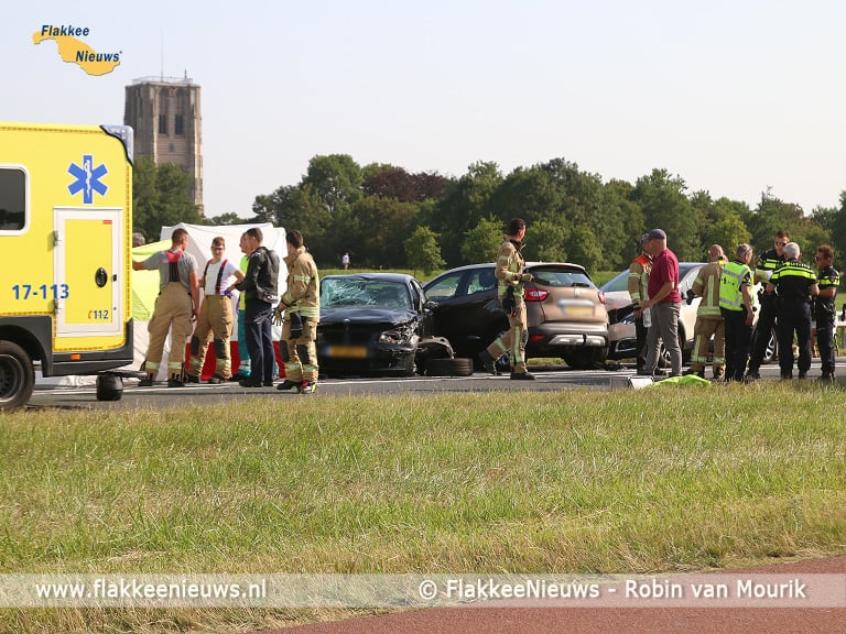 N57 tussen Goedereede en Ouddorp afgesloten vanwege ongeval
