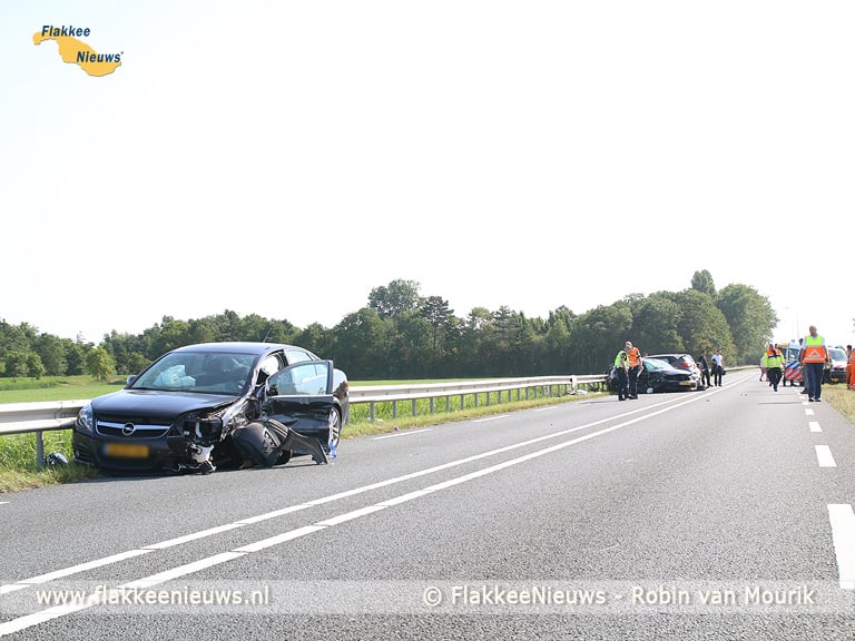 N57 tussen Goedereede en Ouddorp afgesloten vanwege ongeval