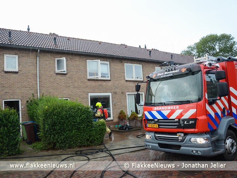 Brand in woning Stad aan 't Haringvliet