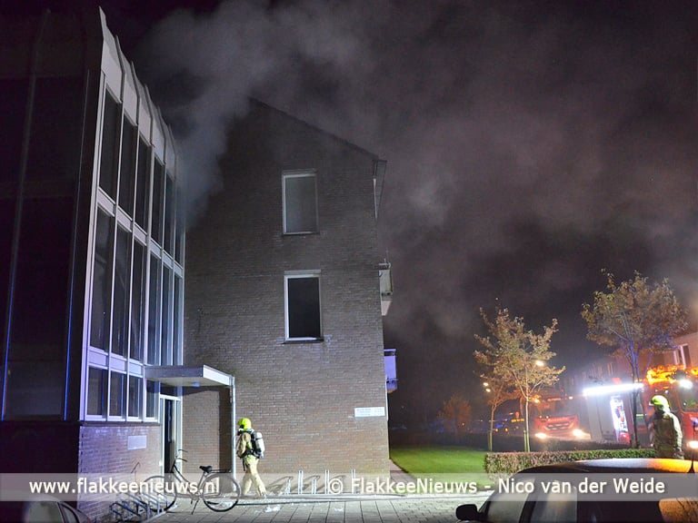 Bewoners opgeschrikt door brand in portiek