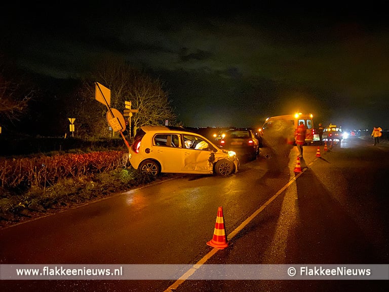 Frontale botsing op Langeweg Ooltgensplaat