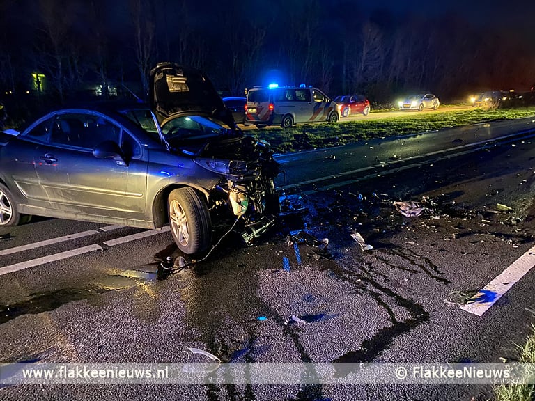 Verkeershinder op N215 Middelharnis door ongeval