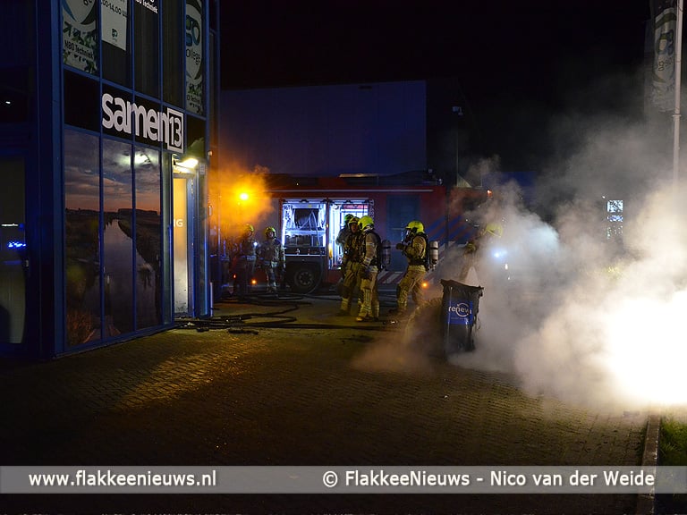 Brand op industrieterrein Oude-Tonge